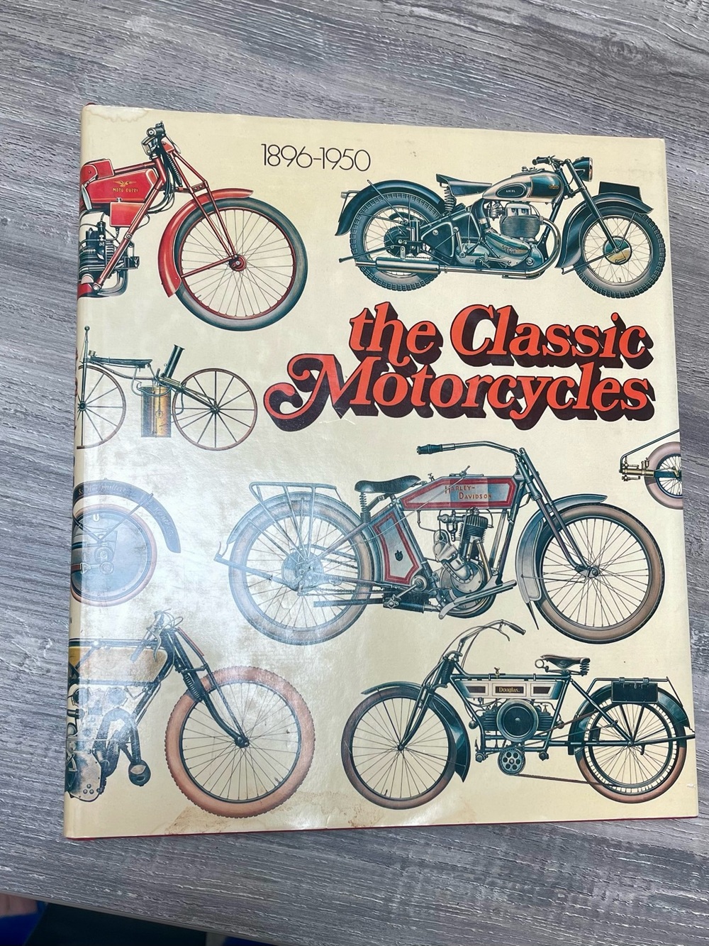 The Classic Motorcycles (Cream/Red) Coffee Table Book